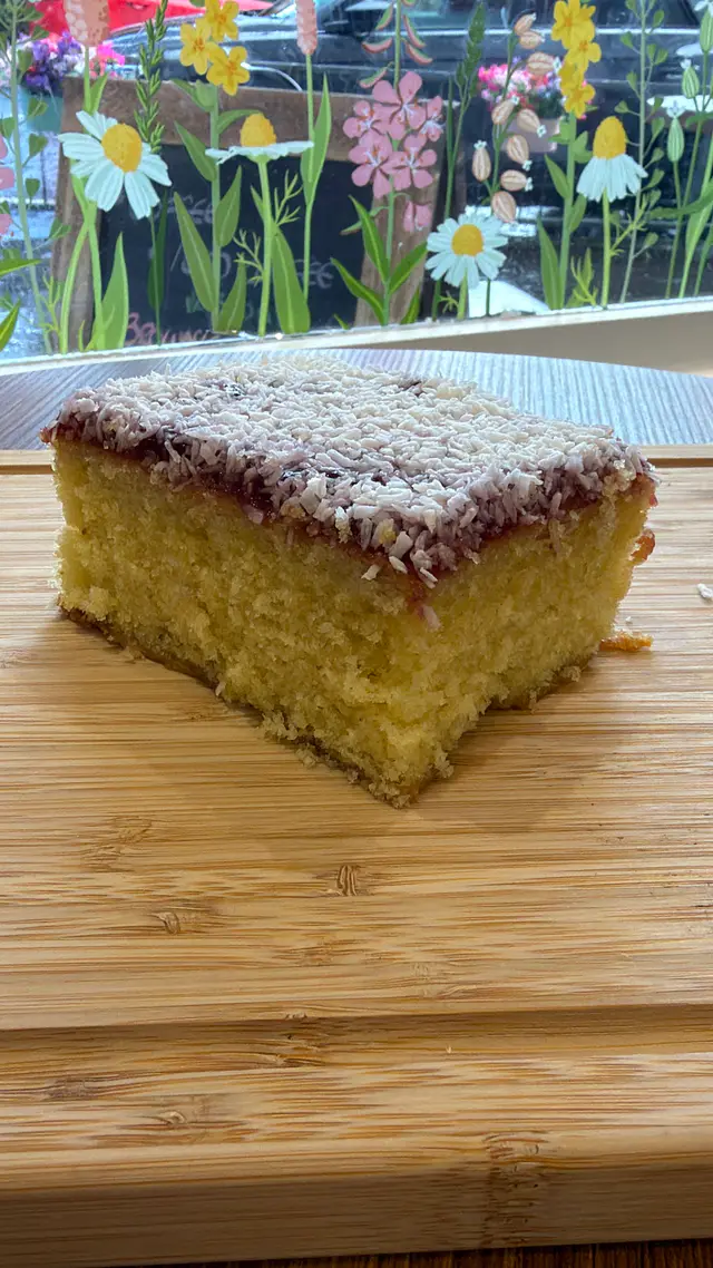 Jam & Coconut Cake