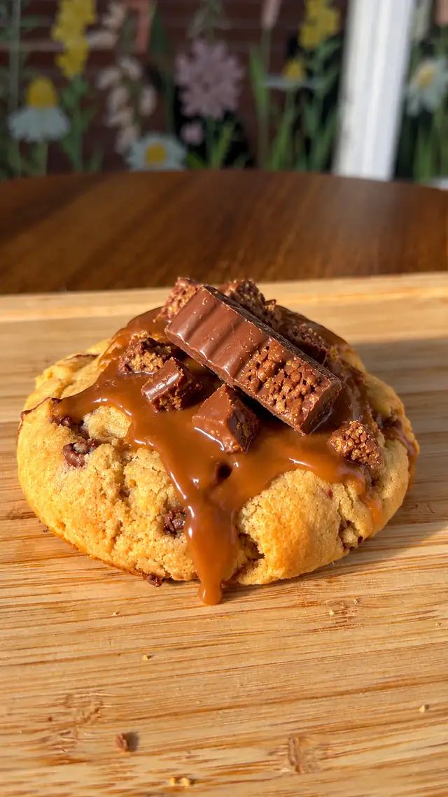 Toffee Crisp Stuffed Cookie